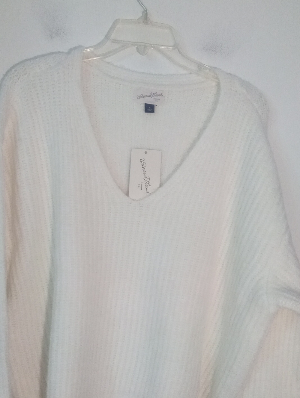 * Universal Thread Cuddly Cream Sweater XL NWT Eyelash - Picture 2 of 4